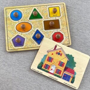 Two Toddler Wooden Puzzles
